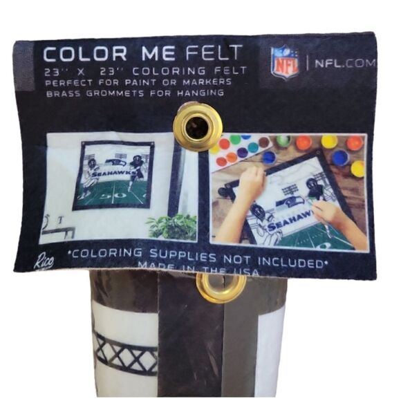NIP NFL SEAHAWKS COLOR ME FELT POSTER 23"×23" - Picture 3 of 4